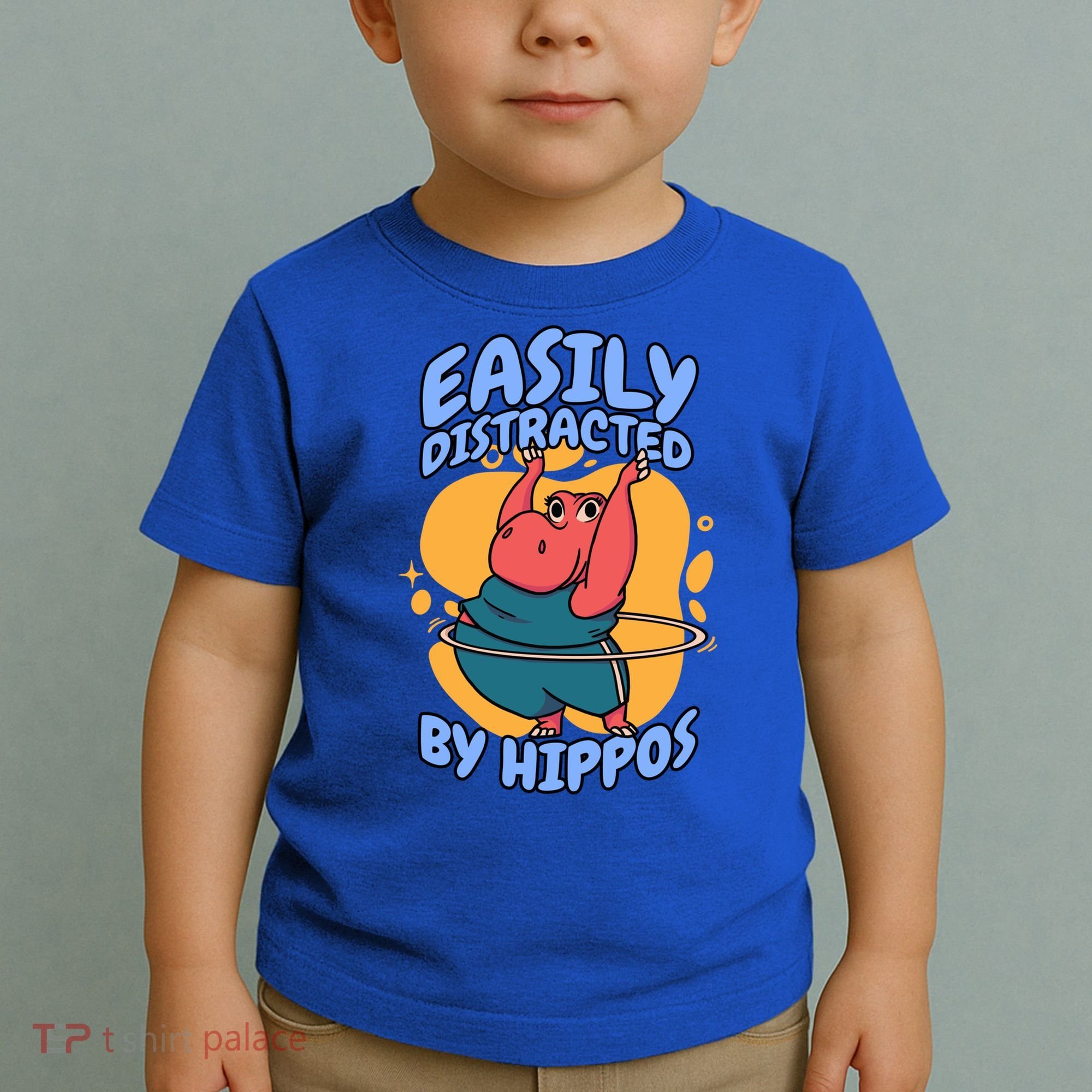 Easily Distracted By Hippos Hippopotamus Hippo Gift Toddler T-Shirt