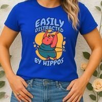 Easily Distracted By Hippos Hippopotamus Hippo Gift Women's T-Shirt thumb 2