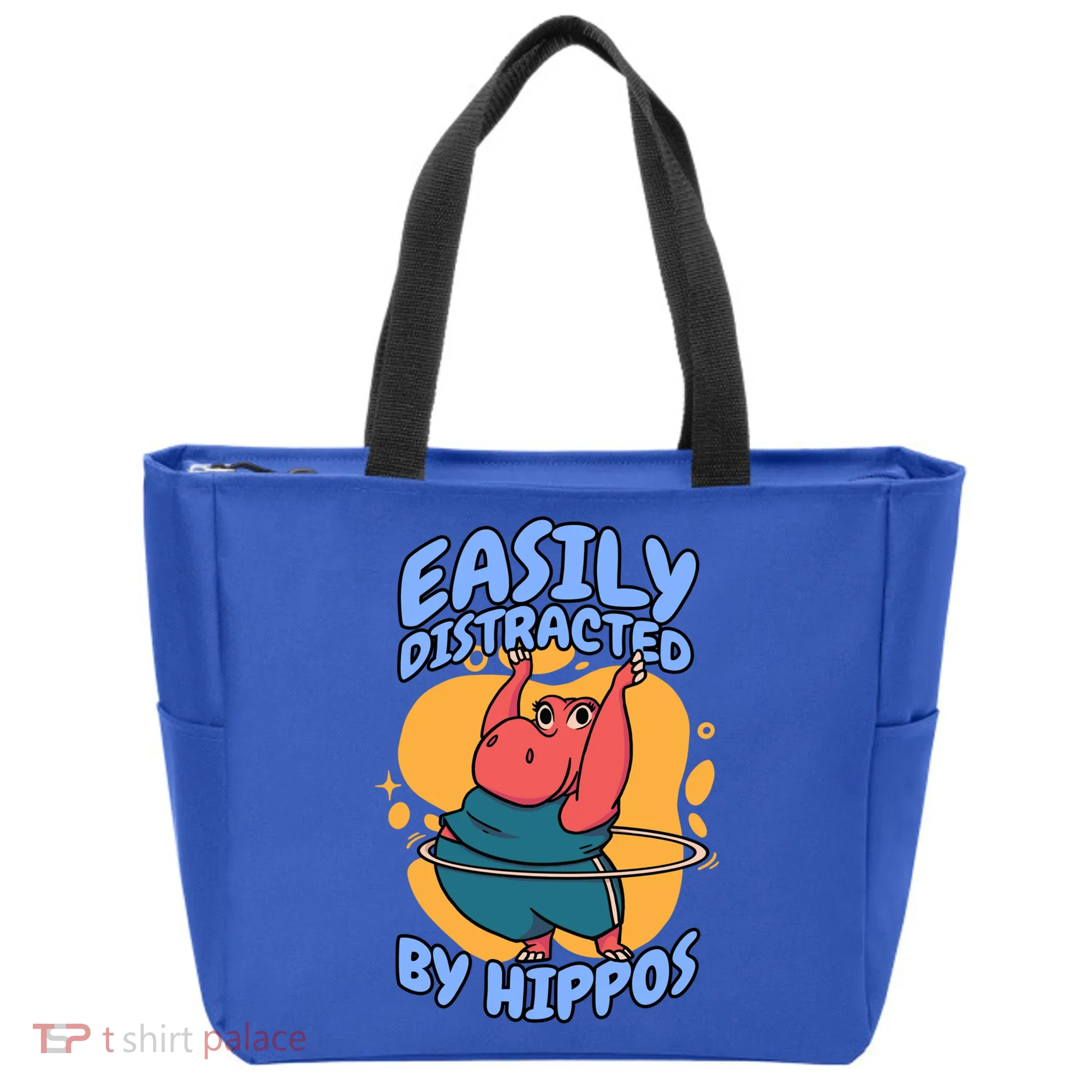 Easily Distracted By Hippos Hippopotamus Hippo Gift Tote Bag
