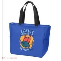 Easily Distracted By Hippos Hippopotamus Hippo Gift Tote Bag thumb 3