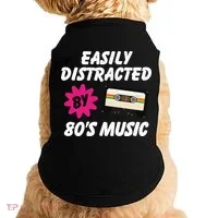 Easily Distracted By 80s Doggie Tank thumb 0