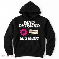 Easily Distracted By 80s Hoodie thumb 0