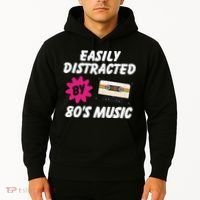 Easily Distracted By 80s Hoodie thumb 2
