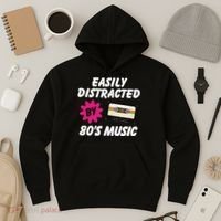 Easily Distracted By 80s Hoodie thumb 3