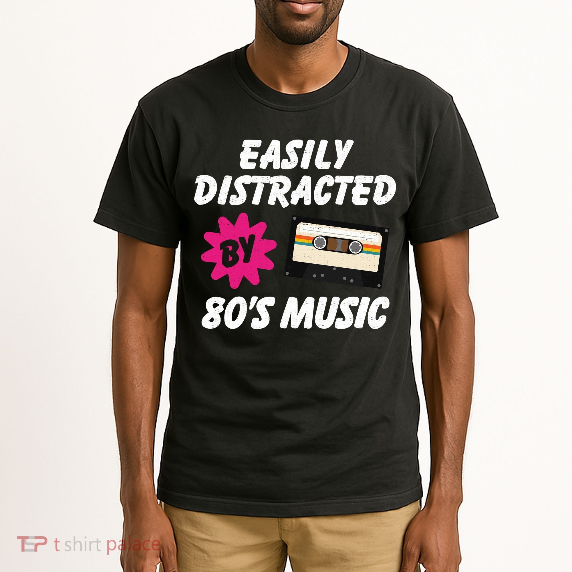 Easily Distracted By 80s Tall T-Shirt