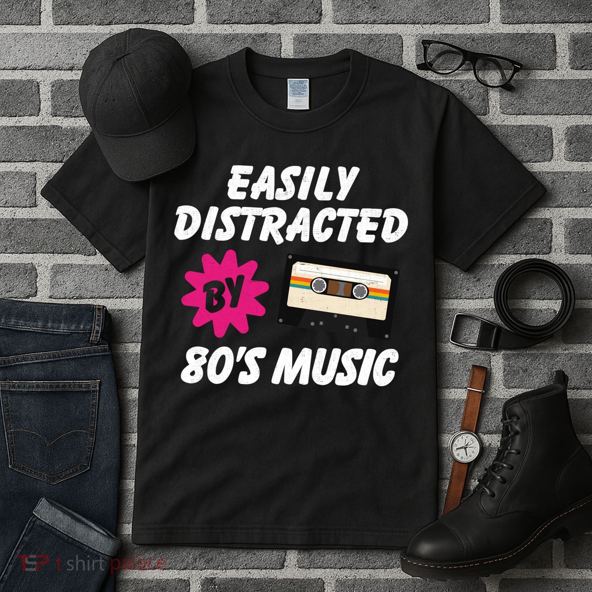 Easily Distracted By 80s Tall T-Shirt