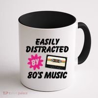 Easily Distracted By 80s Coffee Mug thumb 1