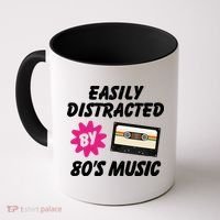Easily Distracted By 80s Coffee Mug thumb 0