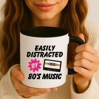 Easily Distracted By 80s Coffee Mug thumb 3