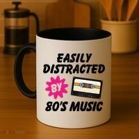 Easily Distracted By 80s Coffee Mug thumb 4