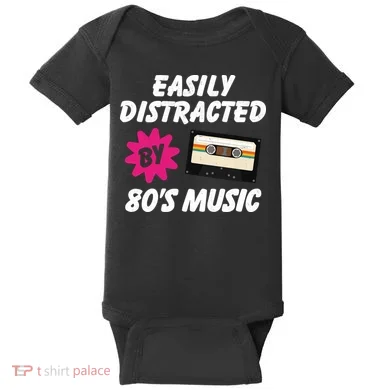 Easily Distracted By 80s Baby Bodysuit