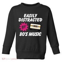Easily Distracted By 80s Toddler Sweatshirt thumb 0