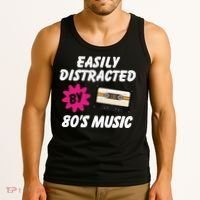 Easily Distracted By 80s Tank Top thumb 3