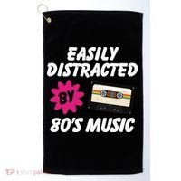 Easily Distracted By 80s Golf Towel thumb 0