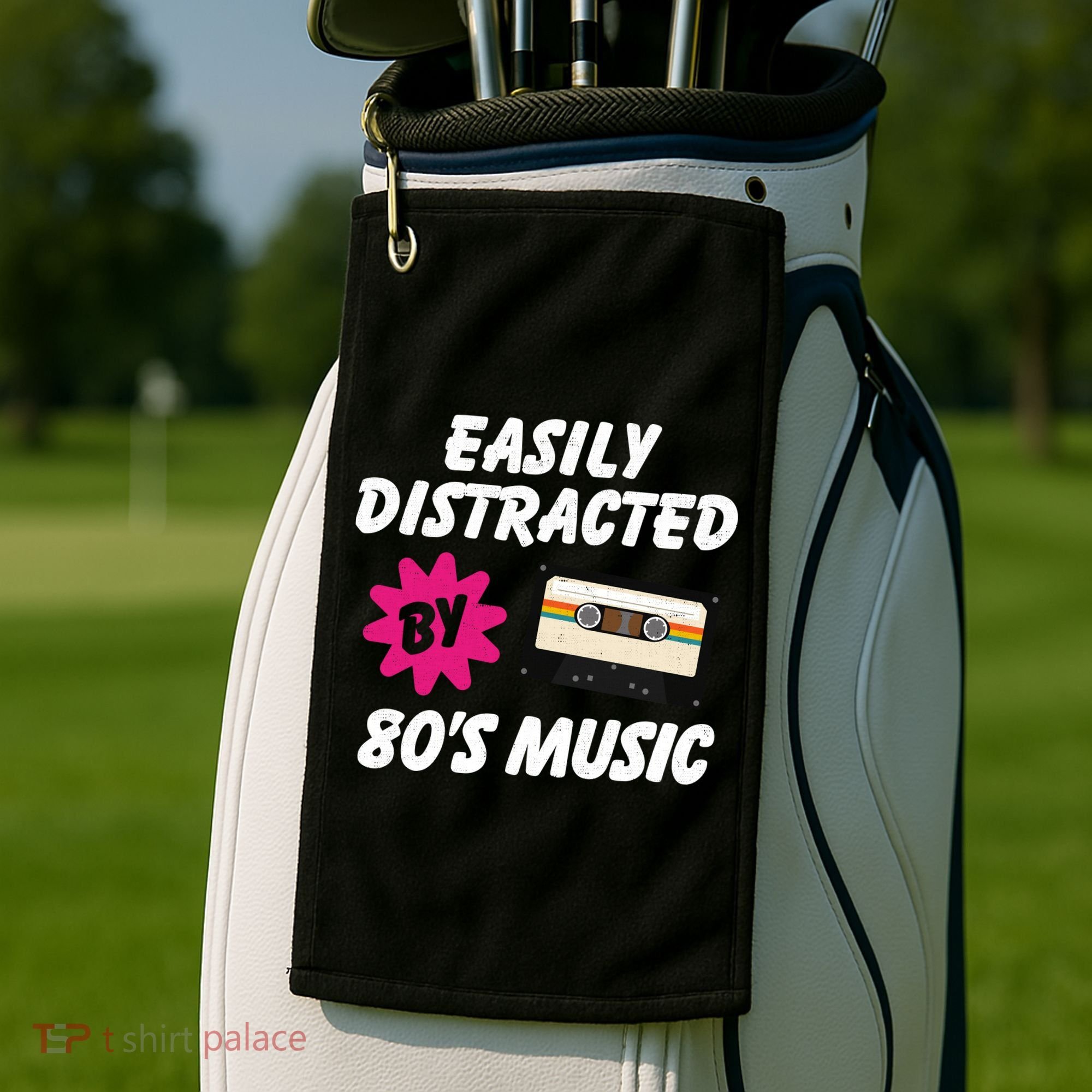 Easily Distracted By 80s Golf Towel