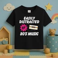 Easily Distracted By 80s Toddler T-Shirt thumb 3