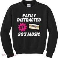 Easily Distracted By 80s Kids Sweatshirt thumb 0