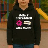Easily Distracted By 80s Kids Hoodie thumb 3