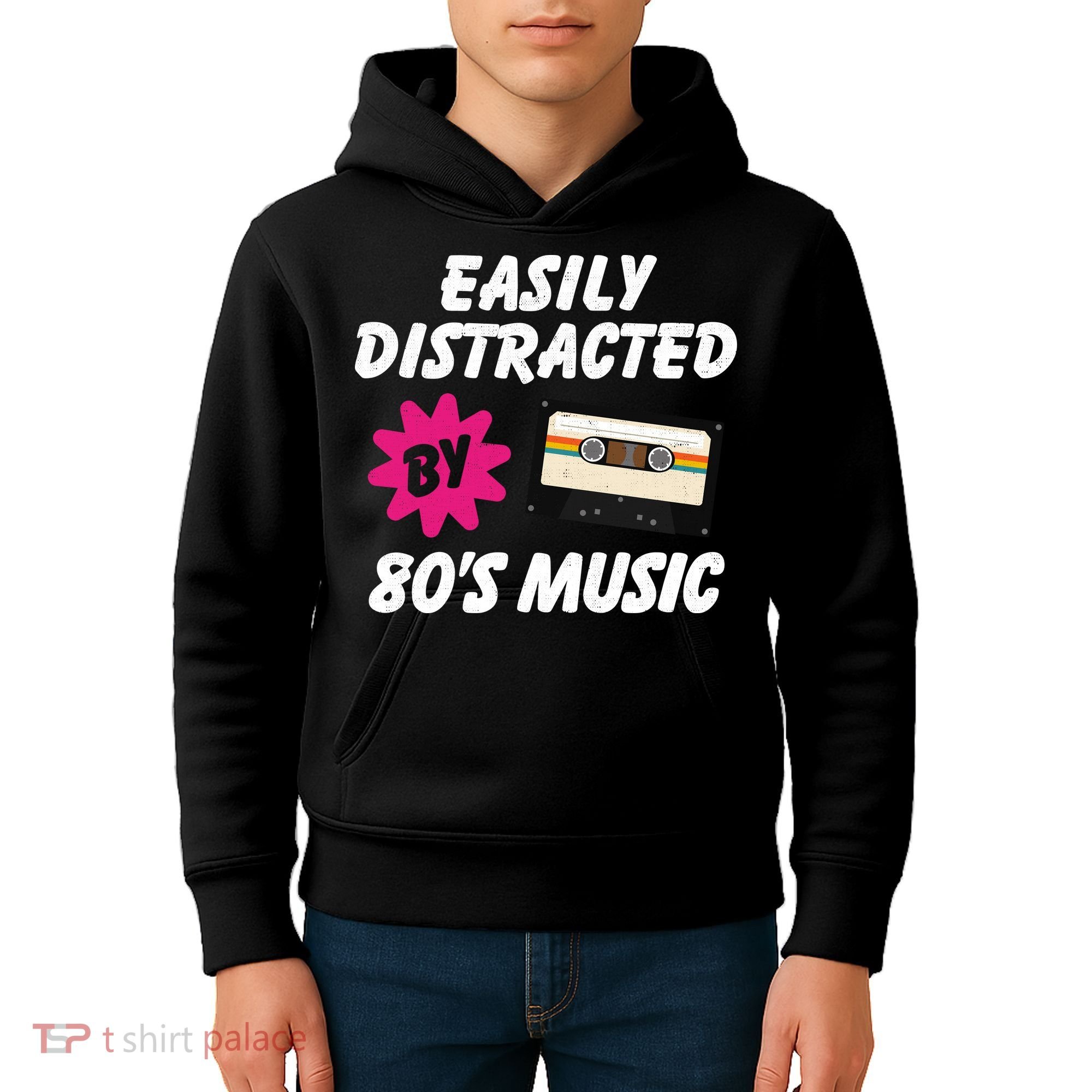 Easily Distracted By 80s Kids Hoodie