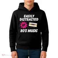 Easily Distracted By 80s Kids Hoodie thumb 4