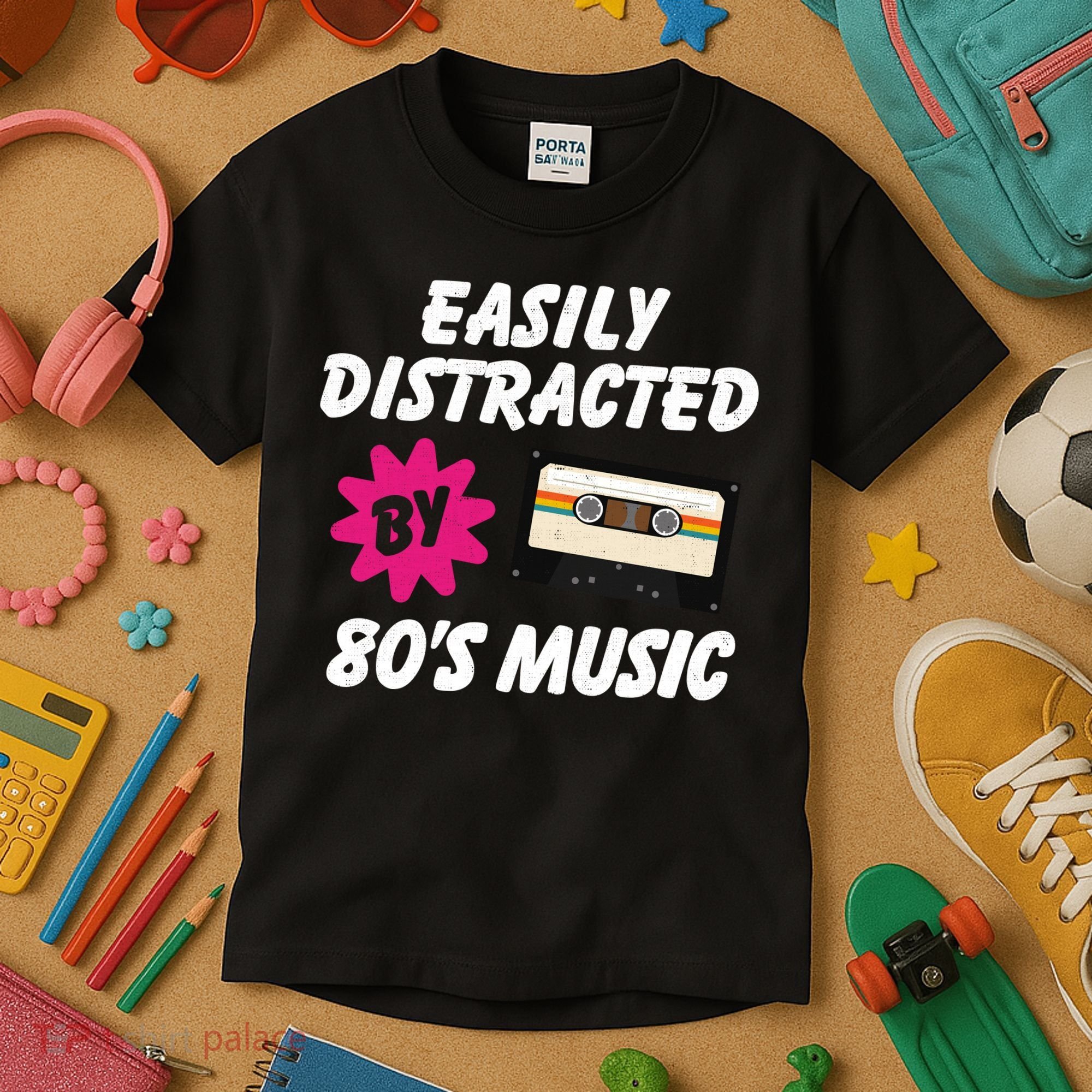 Easily Distracted By 80s Kids T-Shirt