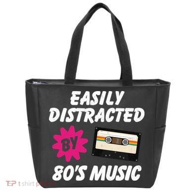 Easily Distracted By 80s Tote Bag