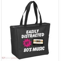 Easily Distracted By 80s Tote Bag thumb 2