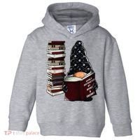 Easily Distracted By Books & Gnomes Garden Gnome Book Lover Toddler Hoodie thumb 0