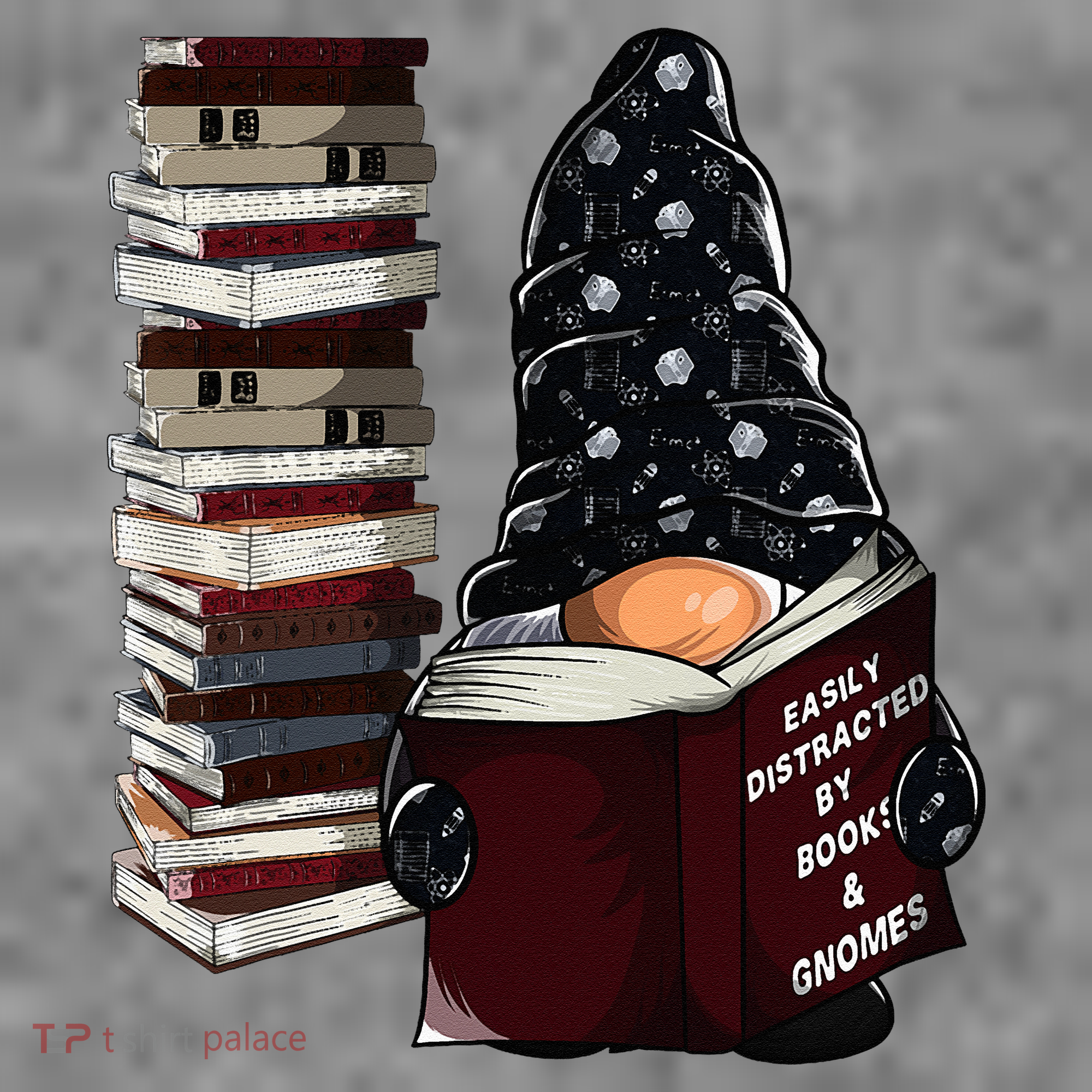 Easily Distracted By Books & Gnomes Garden Gnome Book Lover Toddler Hoodie