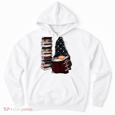 Easily Distracted By Books & Gnomes Garden Gnome Book Lover Hoodie