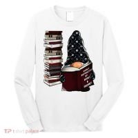 Easily Distracted By Books & Gnomes Garden Gnome Book Lover Long Sleeve Shirt thumb 0