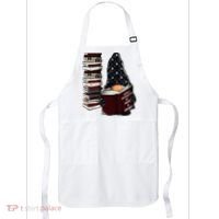 Easily Distracted By Books & Gnomes Garden Gnome Book Lover Apron thumb 0