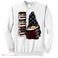 Easily Distracted By Books & Gnomes Garden Gnome Book Lover Sweatshirt thumb 0