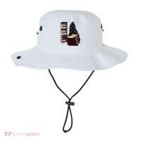 Easily Distracted By Books & Gnomes Garden Gnome Book Lover Bucket Hat thumb 0