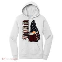 Easily Distracted By Books & Gnomes Garden Gnome Book Lover Women's Hoodie thumb 0