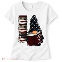 Easily Distracted By Books & Gnomes Garden Gnome Book Lover Women's T-Shirt thumb 0