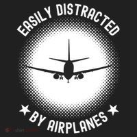 Easily Distracted By Airplanes Funny Flying Plane Gift Beanie thumb 2