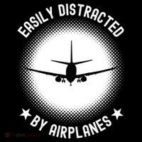 Easily Distracted By Airplanes Funny Flying Plane Gift Women's Hoodie thumb 2