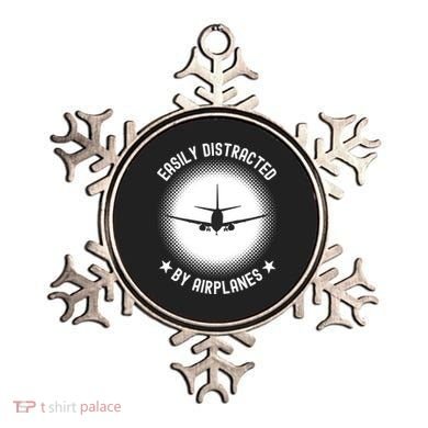 Easily Distracted By Airplanes Funny Flying Plane Gift Ornament