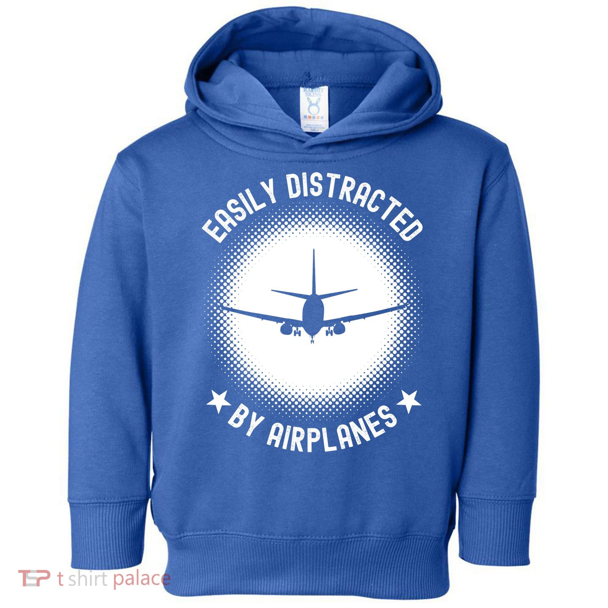 Easily Distracted By Airplanes Funny Flying Plane Gift Toddler Hoodie
