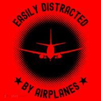 Easily Distracted By Airplanes Funny Flying Plane Gift Santa Hat thumb 1