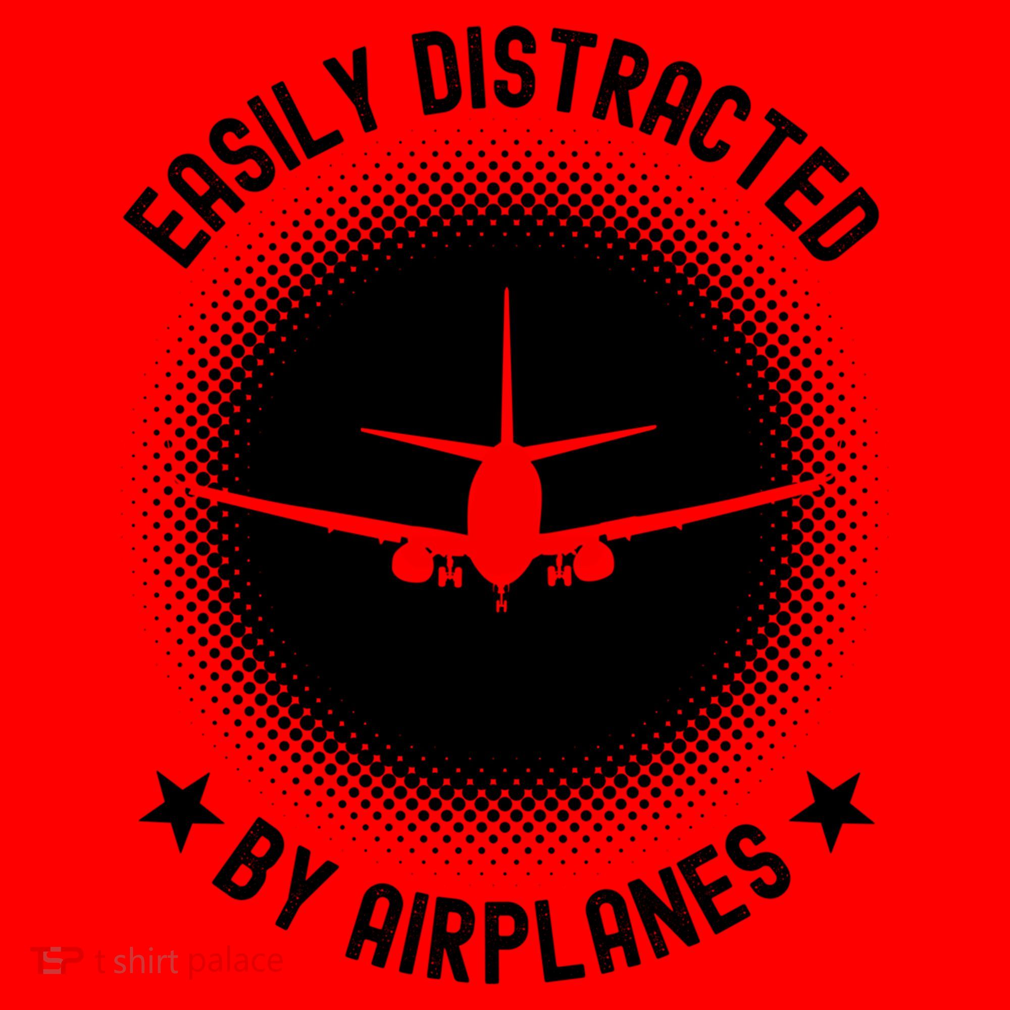 Easily Distracted By Airplanes Funny Flying Plane Gift Santa Hat