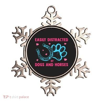Easily Distracted By Dogs And Horses Animal Lover Ornament