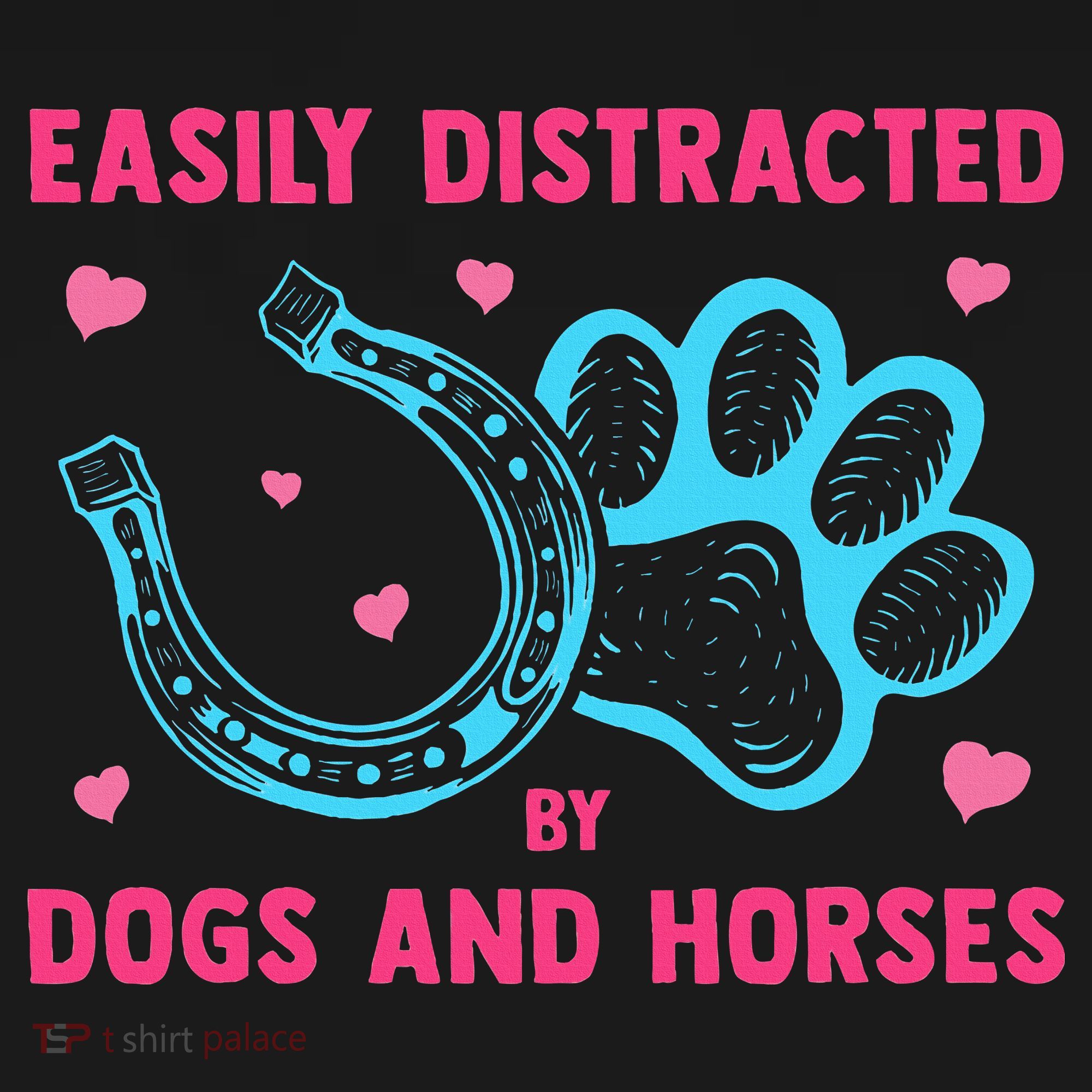 Easily Distracted By Dogs And Horses Animal Lover Women's Tank Top