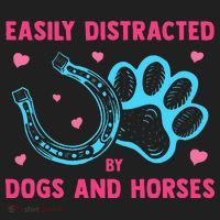 Easily Distracted By Dogs And Horses Animal Lover Hat thumb 2
