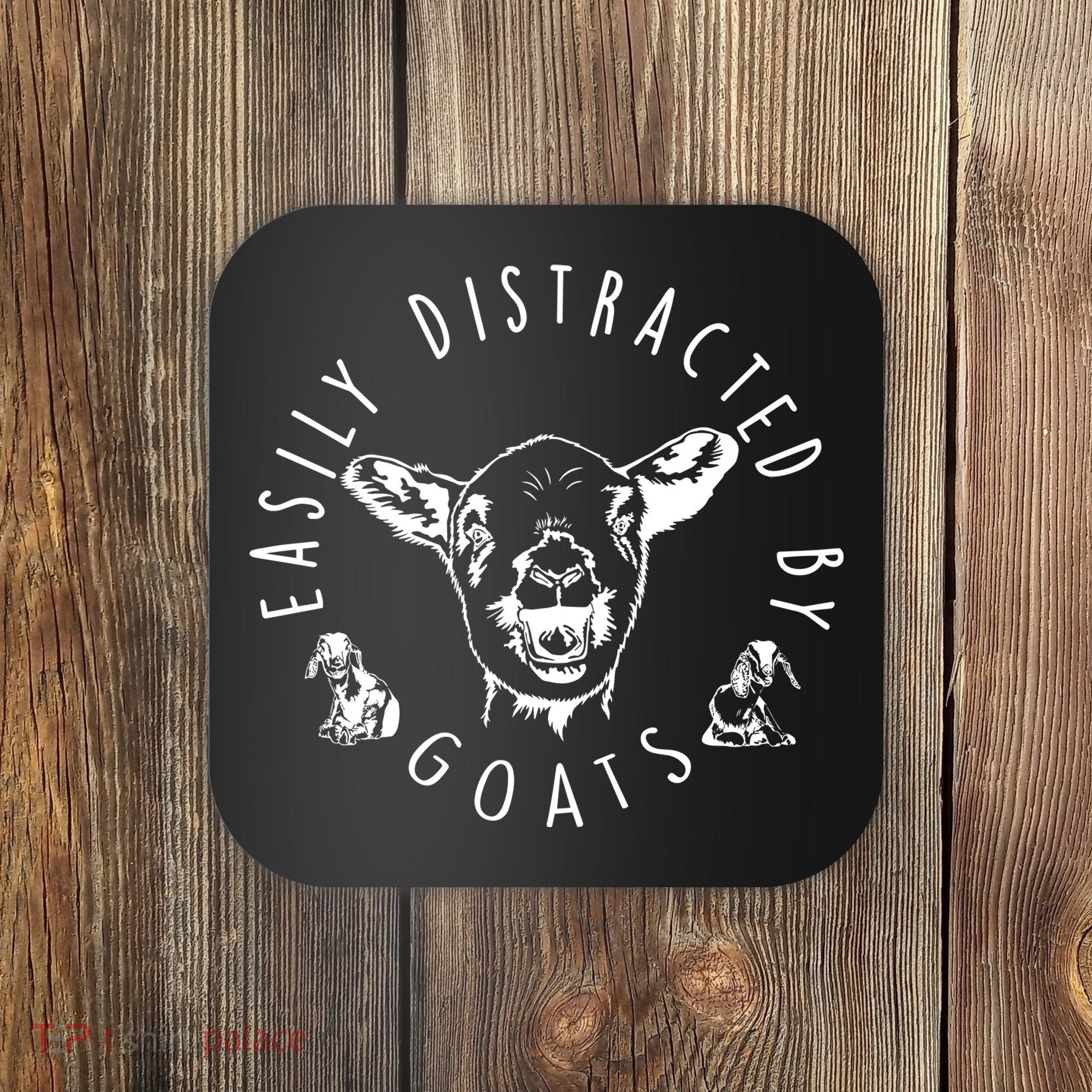 Easily Distracted By Goats Coaster