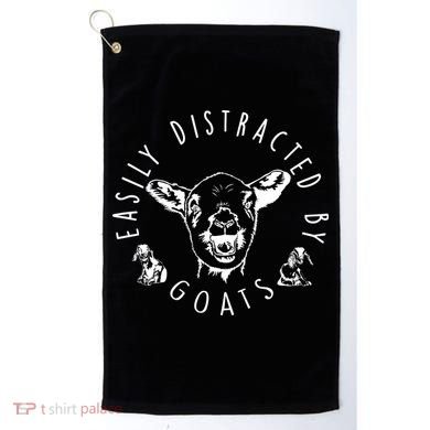 Easily Distracted By Goats Golf Towel