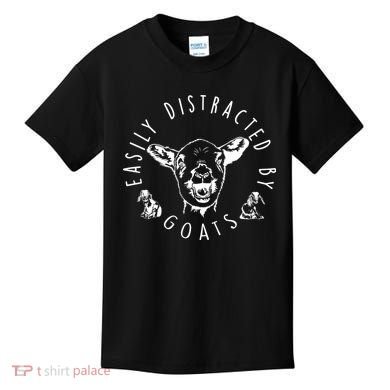 Easily Distracted By Goats Kids T-Shirt