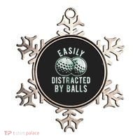 Easily Distracted By Balls Golf Funny Ornament thumb 0
