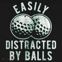 Easily Distracted By Balls Golf Funny Women's T-Shirt thumb 6